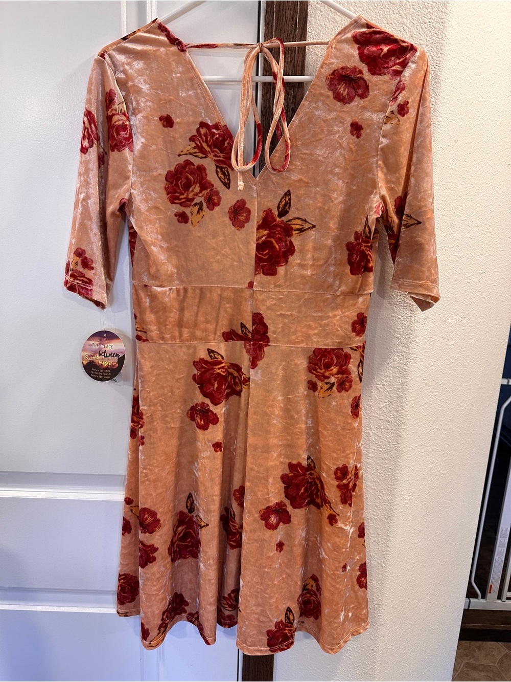 NWT BeBop Velvet Floral Mini Dress - Picture 2 of 10